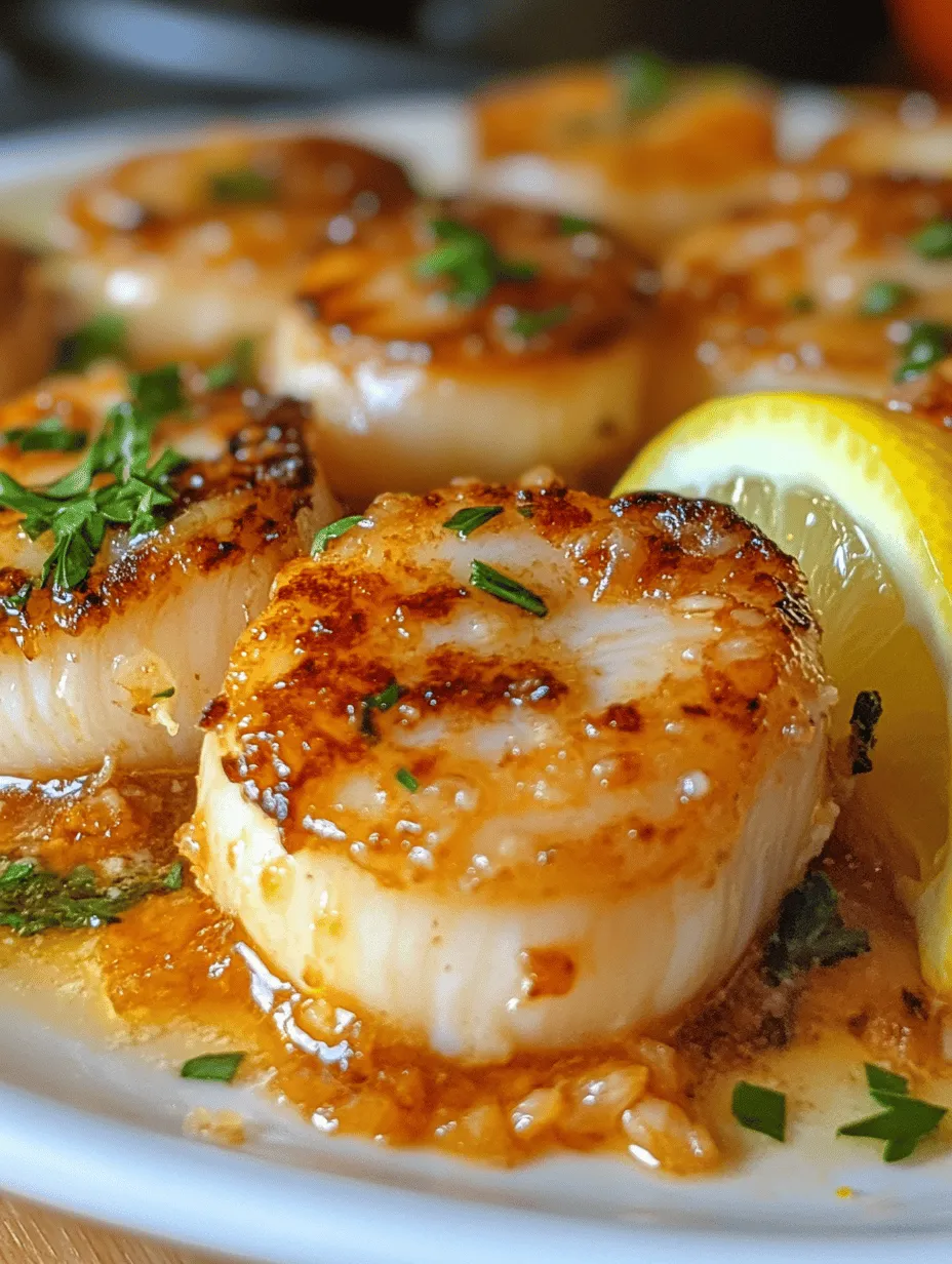 If you’re seeking a dish that embodies both simplicity and elegance, look no further than Garlic Lemon Butter Seared Scallops. This delightful seafood recipe is a perfect representation of how a few quality ingredients can come together to create a sumptuous meal. Scallops are not just any seafood; they are a luxurious choice that elevates any dining experience, whether it’s a cozy weeknight dinner or a special celebration with loved ones. The combination of rich butter, zesty lemon, and fragrant garlic artfully enhances the natural sweetness of the scallops, making this dish a crowd-pleaser that never fails to impress.