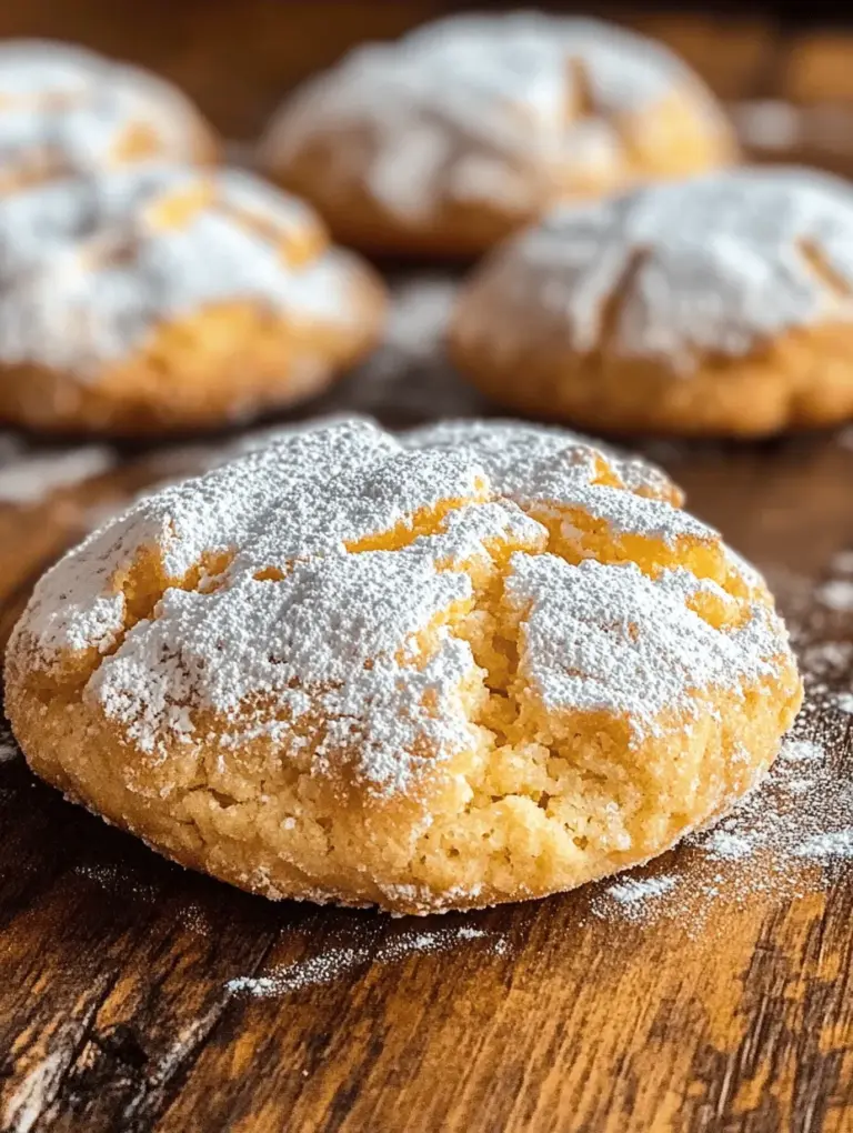 Delve into the delightful world of baking with our Zesty Lemon Crinkle Cookies, a treat that perfectly balances sweetness and a refreshing citrus zing. These cookies are not only visually appealing with their powdered sugar coating but also offer a burst of lemon flavor that will brighten up any day. Imagine biting into a soft, chewy cookie where the sweetness of sugar meets the tartness of freshly squeezed lemon juice, creating a harmonious dance of flavors on your palate. Whether you're preparing for a special occasion or simply indulging in a sweet treat, this recipe will guide you through creating these irresistible cookies from scratch.