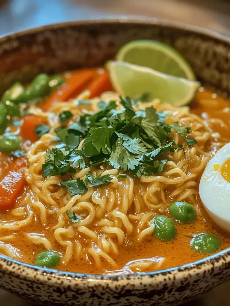 Embark on a culinary adventure with our Spicy Coconut Curry Ramen Delight, a dish that redefines comfort food by merging the familiar warmth of ramen with the vibrant and aromatic flavors of Thai-inspired coconut curry. This recipe is more than just a meal; it’s a celebration of flavors, bringing together creamy coconut milk, zesty spices, and colorful vegetables to create a bowl that not only satisfies your taste buds but also nourishes your body.