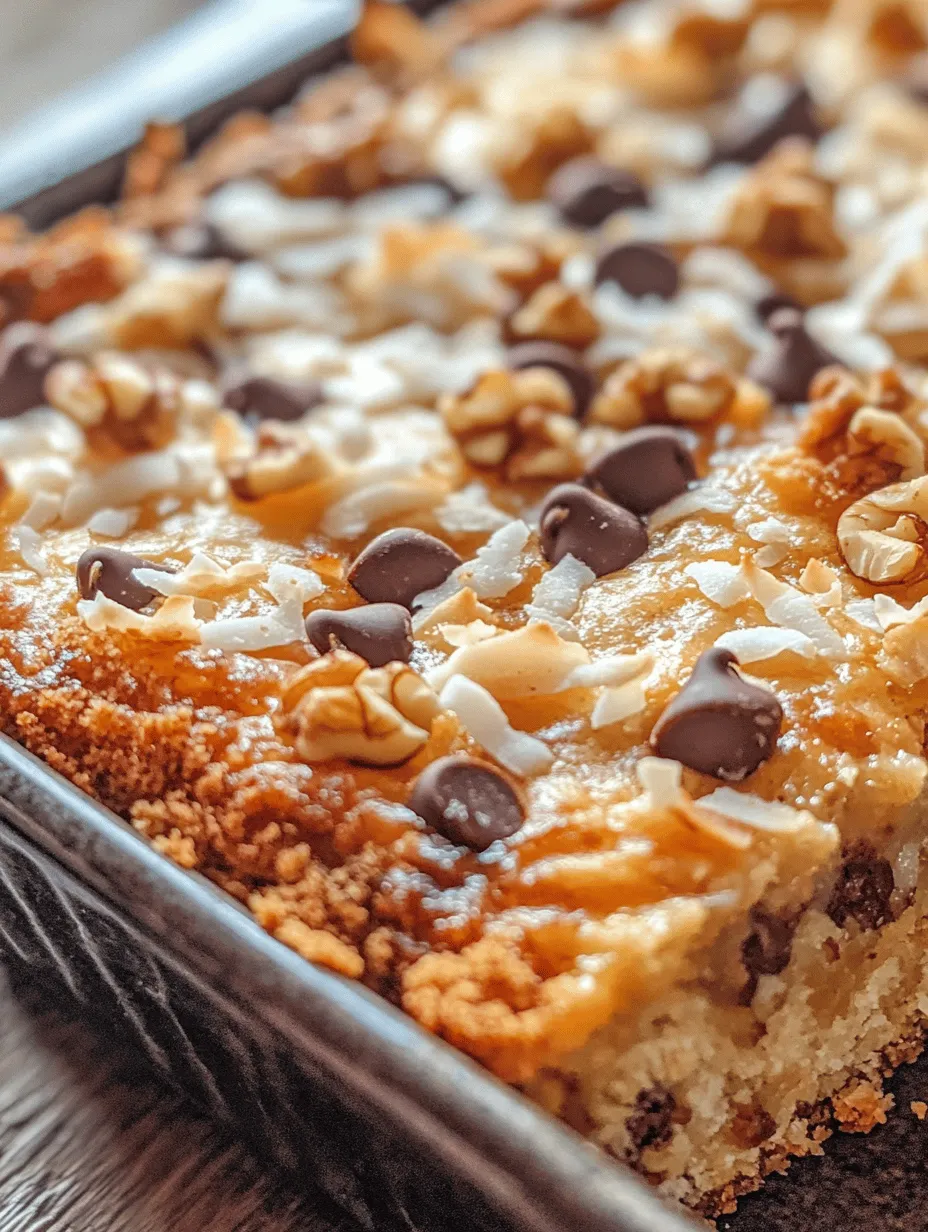 The 7 Layer Bar, often referred to as Magic Bars, has a nostalgic place in American dessert culture. Though the exact origins of the recipe are somewhat elusive, it is widely believed to have emerged in the 1960s and 1970s alongside the rise of convenience cooking. The combination of easily accessible ingredients such as sweetened condensed milk, chocolate chips, and shredded coconut made these bars a hit, especially among busy homemakers seeking quick yet impressive desserts.