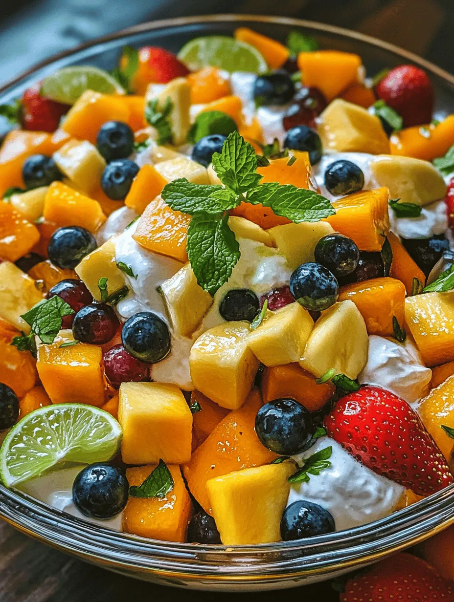 Fruit salads have long been cherished as a delightful and healthy dessert or side dish. Their vibrant colors and refreshing flavors make them a perfect choice for various occasions, whether it's a summer picnic, a festive gathering, or simply a light and satisfying snack on a hot day. Among the many variations, the "Heavenly Creamy Fruit Salad Delight" stands out, combining a medley of fresh fruits with a creamy, flavorful dressing that elevates this dish to new heights.