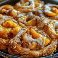 Imagine biting into a warm, fluffy cinnamon roll, only to discover the delightful surprise of sweet, juicy peaches nestled within. Welcome to the world of Peach Cobbler Cinnamon Rolls, where two beloved desserts unite to create a comforting and indulgent treat that is perfect for breakfast, brunch, or dessert. This innovative fusion takes the classic flavors of peach cobbler and ingeniously transforms them into soft, pillowy rolls, crowned with a luscious cream cheese glaze.