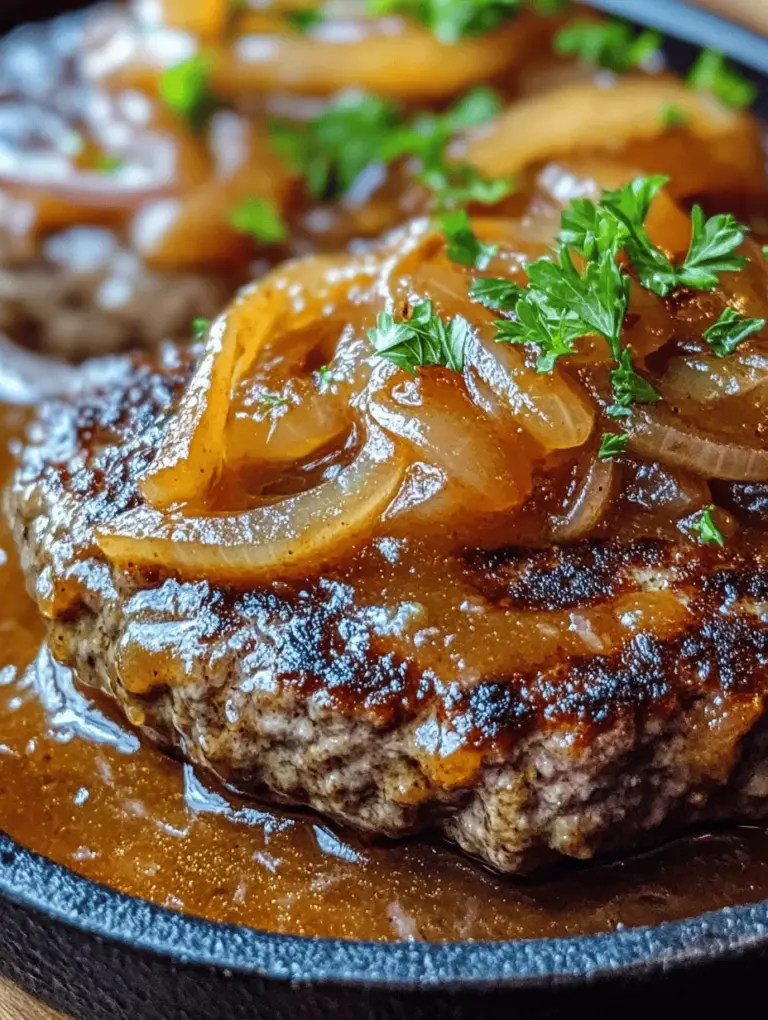 When it comes to comfort food, few dishes resonate with a warm, nostalgic appeal quite like hamburger steak with savory onion gravy. This hearty meal is not merely a culinary indulgence; it embodies the essence of home-cooked goodness that warms the heart and fills the belly. As families gather around the dinner table, the sizzle of seasoned meat and the aromatic allure of caramelized onions fill the air, inviting everyone to partake in a satisfying feast.