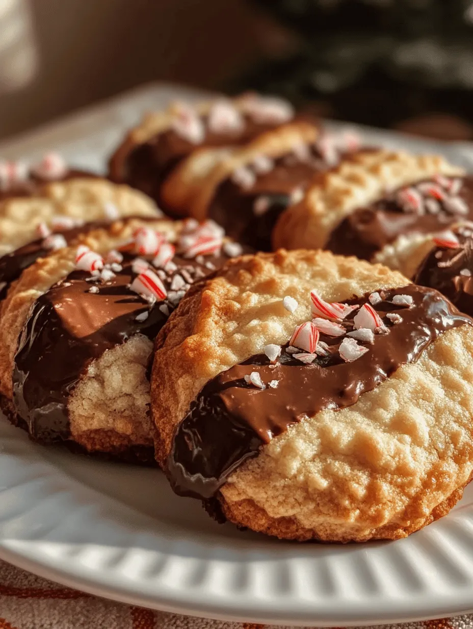 Once your cookie dough is well-mixed, it’s time to add in the crushed candy canes. This step is crucial as it not only enhances the flavor of your Peppermint Bliss Chocolate Dipped Cookies but also adds a delightful texture. When folding in the candy canes, be gentle. Use a spatula to carefully incorporate them into the dough without overmixing. This ensures that the candy pieces are evenly distributed throughout the dough, allowing every bite to carry that refreshing peppermint flavor.