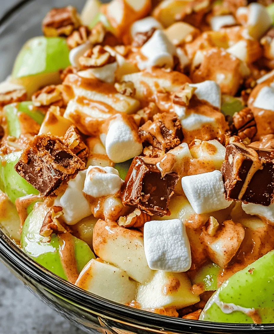 Are you in search of a dessert that is both fun and delightful? Look no further than the Snickers Apple Delight Salad! This scrumptious dish combines the tartness of Granny Smith apples with the rich sweetness of Snickers candy bars, creating an irresistible blend of flavors and textures. Perfect for gatherings, potlucks, or simply as a treat for your family, this salad is sure to be a hit with both kids and adults alike. The best part? It’s incredibly simple to make, allowing you to whip it up in no time, while still impressing everyone with its delicious taste.