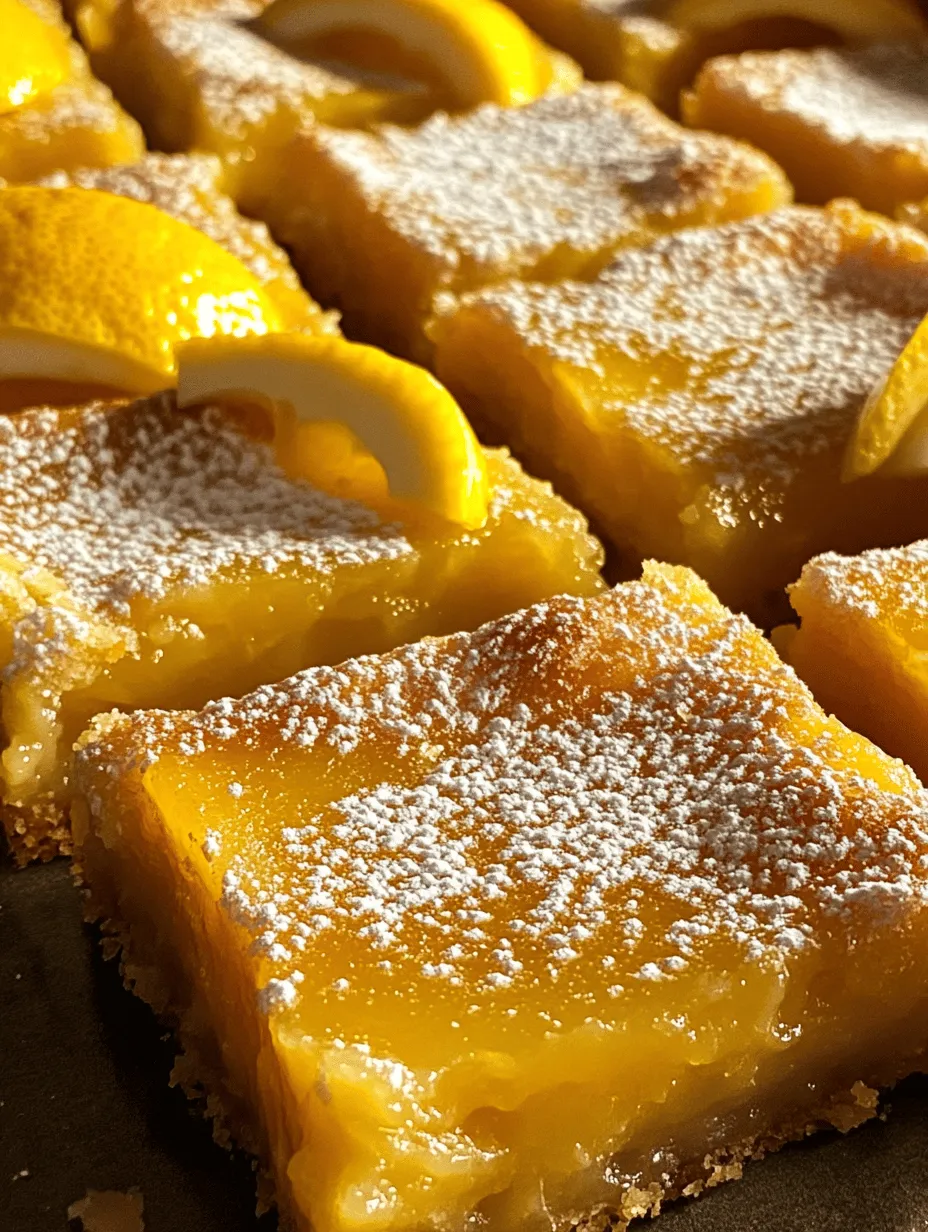 Lemon bars are a classic dessert that has stood the test of time, captivating taste buds with their refreshing tartness and sweet finish. These delightful treats are characterized by a buttery crust topped with a luscious, zesty lemon filling that melts in your mouth. Their bright flavor profile and simple preparation make them a favorite among dessert lovers. Whether you're planning a family gathering, looking for the perfect dish to bring to a potluck, or simply craving a delightful homemade treat, these zesty lemon bars are the ideal solution. In this article, we'll explore the rich history of lemon bars, break down the essential ingredients, and guide you through the step-by-step process to create your own batch of these irresistible desserts.