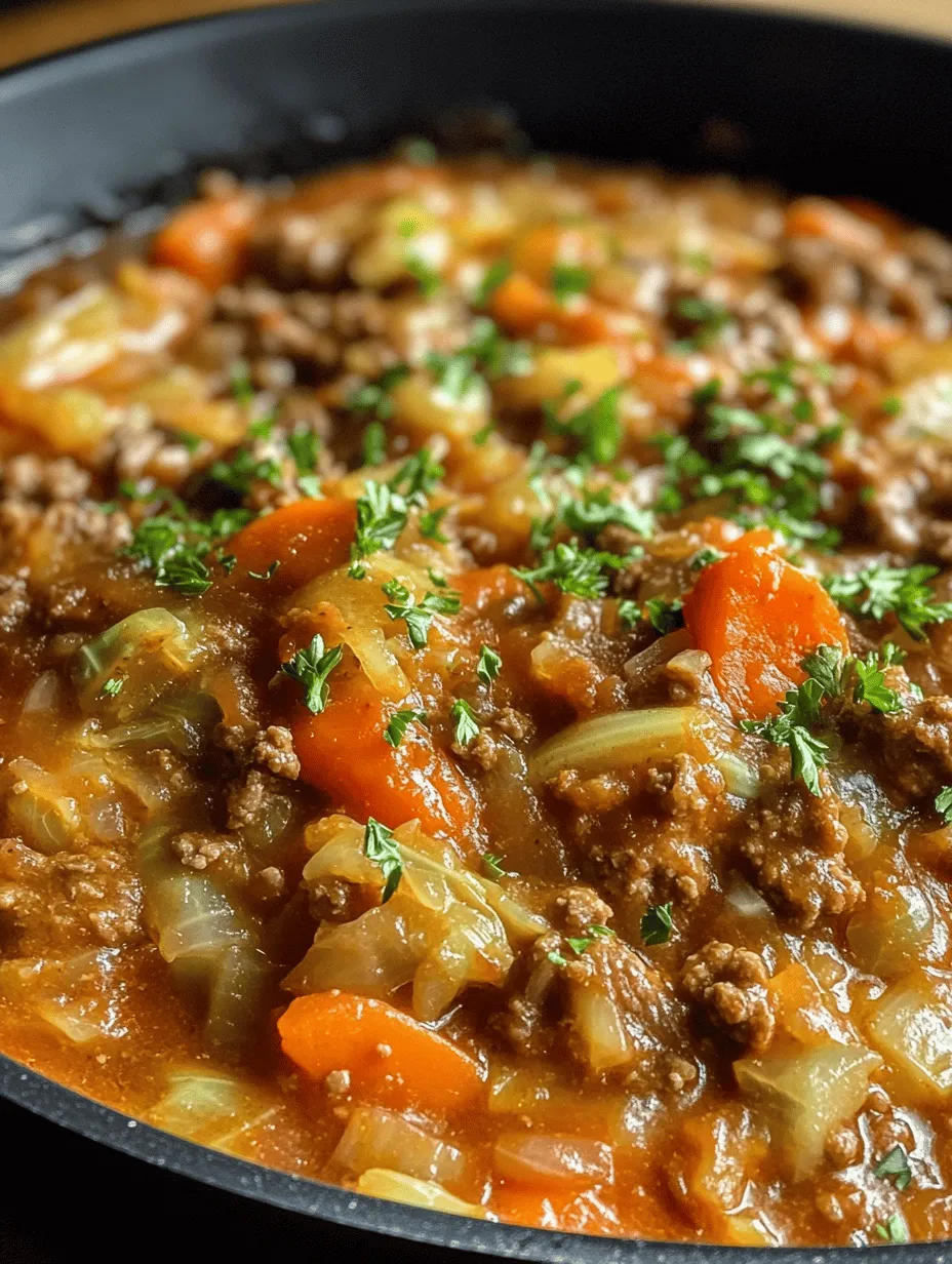 In the realm of quick and comforting dinners, few dishes can compete with a Hearty Cabbage and Ground Beef Skillet. This one-pan meal combines the robust flavors of seasoned ground beef and fresh vegetables, creating a satisfying dish that is both nutritious and easy to prepare. Whether you're looking for a weeknight dinner that the whole family will enjoy or a dish that can be prepped in advance and reheated for lunch, this skillet recipe checks all the boxes.