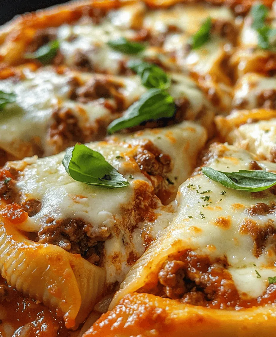 In the realm of comfort food, few dishes can rival the deliciousness of Cheesy Beef-Stuffed Pasta Shells. This beloved dish brings together the richness of ground beef, the creaminess of cheeses, and the tangy goodness of marinara sauce, all snugly wrapped in tender jumbo pasta shells. The combination of flavors and textures makes it a hearty meal that appeals to both children and adults alike. Whether you are planning a cozy family dinner or hosting a gathering with friends, these stuffed shells are not only satisfying but also relatively easy to prepare.