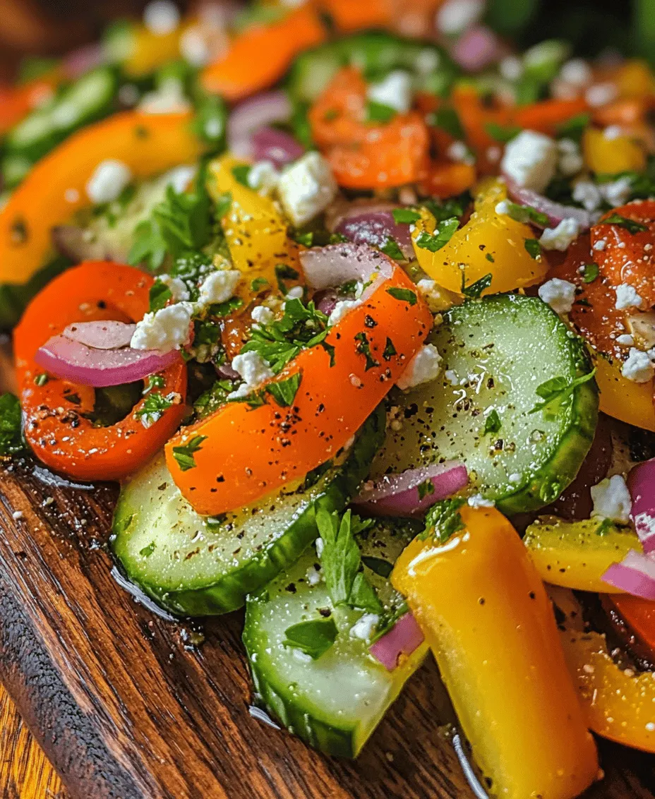 In today's fast-paced world, fresh salads have emerged as a cornerstone of a balanced diet, offering not only a burst of flavor but also a wealth of nutrients. They are the ultimate go-to for anyone looking to embrace a healthier lifestyle, and the Refreshing Cucumber and Sweet Pepper Salad is no exception. This vibrant dish combines a medley of colorful vegetables, making it not only visually appealing but also a delightful addition to any meal.