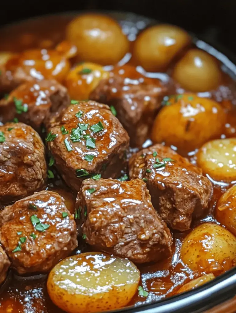 In today’s fast-paced world, the convenience of a slow cooker cannot be overstated. It’s a kitchen appliance that turns busy weeknights into opportunities for hearty, home-cooked meals without requiring hours of attention. One such dish that exemplifies this convenience is the Slow Cooker Garlic Butter Beef Bites and Potatoes. This recipe offers a delightful combination of tender beef and creamy baby potatoes, all enveloped in a rich garlic butter sauce that fills your home with a mouthwatering aroma.