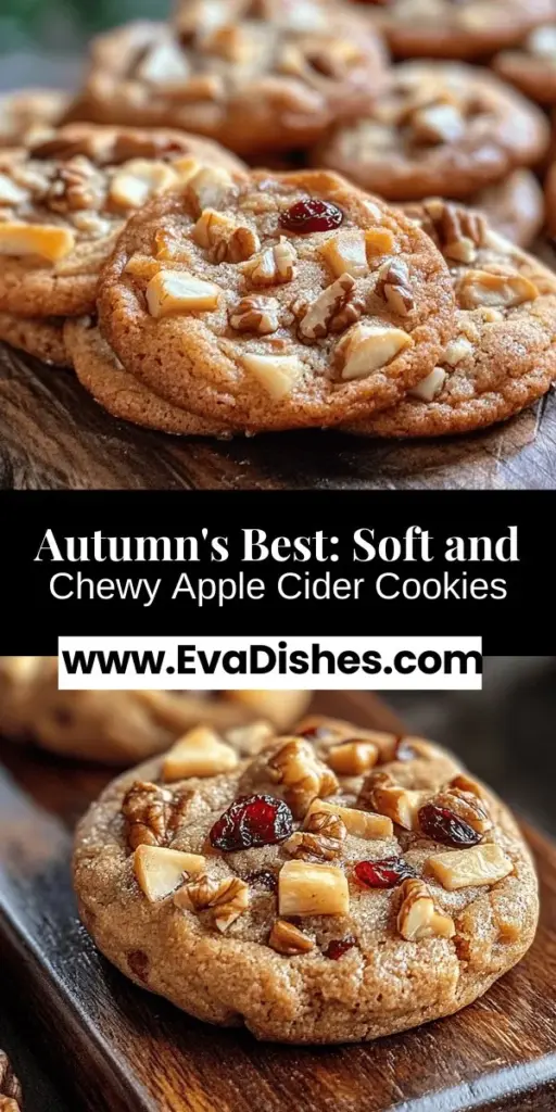 Bring the delightful taste of fall to your kitchen with these soft and chewy Apple Cider Cookies! Infused with the sweet and tangy flavors of apple cider and warm spices, they're perfect for cozy gatherings or just a treat with your favorite beverage. Easy to make and sure to impress, these cookies capture the essence of autumn in every bite. Bake a batch today and share the love! #AppleCiderCookies #FallBaking #CookieRecipe #AutumnTreats #SweetTreats