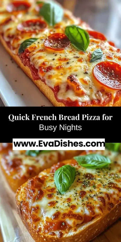 Discover the joy of making Quick and Easy French Bread Pizza, a delicious twist on the classic that’s perfect for busy nights or spontaneous gatherings. This article offers step-by-step guidance on crafting this tasty treat using fresh French bread as the base, along with various topping ideas and flavor combinations. With minimal prep and cooking time, you can create a satisfying meal that caters to all tastes, making it a fun and versatile dish for any occasion. Enjoy the simplicity and creativity of French bread pizza!