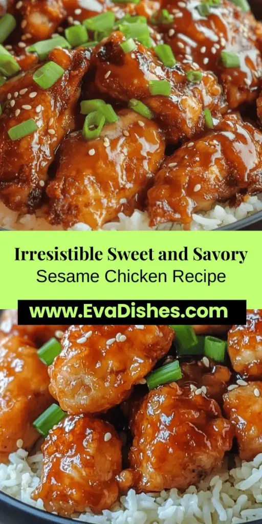 Discover the perfect balance of flavors with Sweet & Savory Sesame Chicken! This delicious dish features crispy, fried chicken coated in a rich, sticky sauce made from soy sauce, honey, sesame oil, and fresh garlic and ginger. Ideal for weeknight dinners or festive gatherings, serve it over rice or with vibrant veggies for a complete meal. Unleash your inner chef with this family favorite recipe! #SesameChicken #Homemade #DinnerInspiration #Foodie #ComfortFood #QuickRecipes #AsianCuisine #CookingAtHome