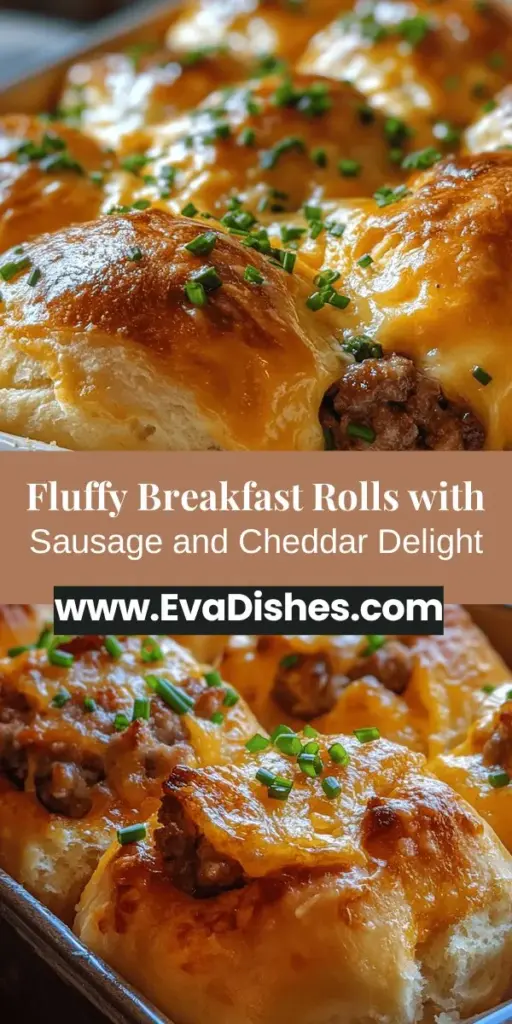 Start your day right with fluffy breakfast rolls that have a delicious twist! Filled with savory breakfast sausage and gooey cheddar cheese, these homemade rolls are a cozy addition to any breakfast table. Experience the joy of baking from scratch, with warm, comforting aromas filling your kitchen. Perfect for brunch gatherings or a special morning treat, these rolls are easy to make and utterly satisfying. Try them today! #BreakfastRolls #Homemade #BrunchIdeas #ComfortFood #SausageAndCheese