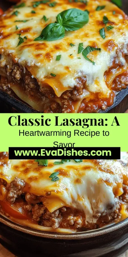 Discover the heartwarming experience of making classic lasagna with this timeless recipe that brings comfort and joy to your table. This dish features layers of tender pasta, savory meat sauce, creamy ricotta, and gooey cheese, creating a symphony of flavors. Whether for family gatherings or cozy nights in, this lasagna celebrates tradition and togetherness. Explore the ingredients, preparation tips, and serving suggestions to create your own delicious masterpiece that warms the heart.