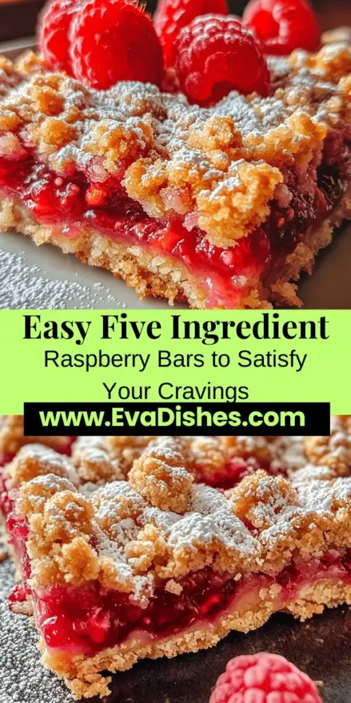 Indulge in the deliciousness of Fabulous Five Ingredient Raspberry Bars! Quick and easy to make, these bars feature fresh or frozen raspberries, almond flour, maple syrup, and coconut oil for a delightful sweet-tart treat that's guilt-free. Perfect for bakers of all skill levels, these bars are not only simple but also packed with health benefits. Enjoy a delightful dessert any time! #RaspberryBars #EasyBaking #HealthyDessert #BakingRecipes #GuiltFreeTreats