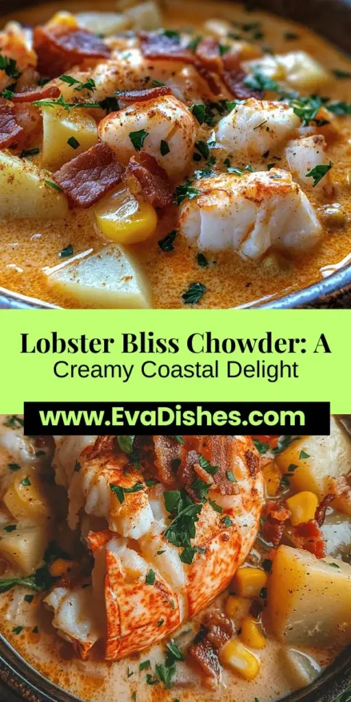 Indulge in the ultimate coastal delight with Lobster Bliss Chowder, a creamy and flavorful seafood experience that captures the essence of the ocean. This exquisite chowder combines fresh, succulent lobster, tender potatoes, and smoky bacon for a perfect blend of textures and tastes. Ideal for any occasion, whether cozying up on a chilly evening or impressing guests at a summer gathering, this dish is sure to become a new favorite among seafood lovers. Discover how to create this gourmet treasure at home with fresh ingredients and simple steps, and transport your taste buds to sun-kissed shores with every spoonful.