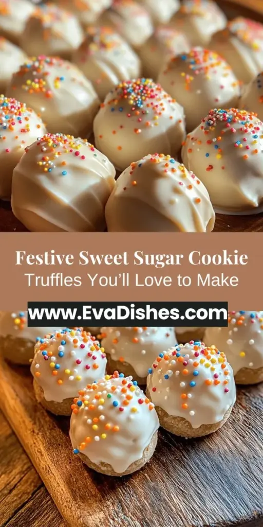 Indulge in the festive delight of sweet sugar cookie truffles! These bite-sized treats combine the classic flavors of sugar cookies with a rich truffle twist, making them perfect for any celebration or as thoughtful gifts. Easy to make and customizable with sprinkles and toppings, they are sure to impress friends and family. Join the fun of baking and create sweet memories with these delicious truffles. #SugarCookieTruffles #DessertRecipes #BakingFun #FestiveTreats #HomemadeGoodness