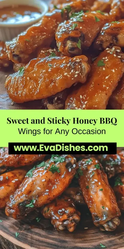 Get ready to elevate your snacking game with these Sweet and Sticky Honey BBQ Wings! This delicious recipe combines tender chicken wings coated in a rich, homemade honey BBQ sauce for a perfect blend of sweet and smoky flavors. Ideal for gatherings, family dinners, or game days, these wings are easy to make and sure to impress everyone. With simple ingredients and steps, you can craft a mouthwatering dish that brings a crowd together. Enjoy the satisfying crunch and sticky goodness in every bite!