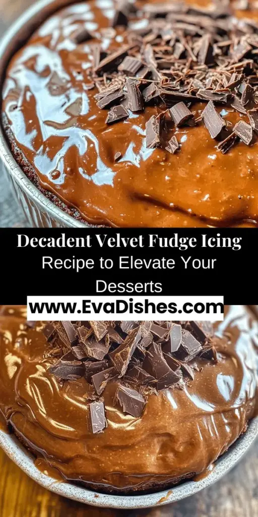 Discover the rich decadence of Classic Velvet Fudge Icing, the perfect topping for any cake or cupcake! With its smooth, chocolatey texture and glossy finish, this icing elevates your desserts to a whole new level. This guide walks you through the essential ingredients, step-by-step preparation, and tips for achieving the perfect consistency. Whether you're decorating for a special occasion or indulging in a sweet treat, this icing promises to impress!