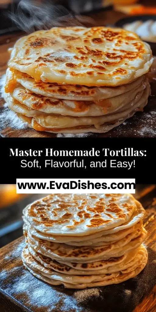 Discover the joy of making soft and flavorful homemade tortillas with this easy guide! Elevate your meals like tacos and quesadillas by mastering this culinary staple. With just a few basic ingredients and simple steps, you'll create tortillas that outshine store-bought options. Perfect for wraps, breakfast burritos, and more, homemade tortillas bring authenticity and creativity to your table. Try it out and taste the difference! #HomemadeTortillas #TortillaMaking #CookingFromScratch #Foodie #RecipeShare #CulinaryAdventure #TacoTuesday