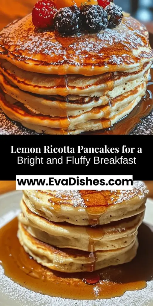 Start your day with a burst of flavor and fluffy texture by trying Fluffy Lemon Ricotta Pancakes. This delightful breakfast elevates the classic pancake with creamy ricotta cheese and zesty lemon, creating a light and refreshing treat. Perfect for brunch or a special morning meal, these pancakes can be adorned with syrup, fruits, or whipped cream for a personalized touch. Enjoy this indulgent yet invigorating way to brighten your breakfast routine!