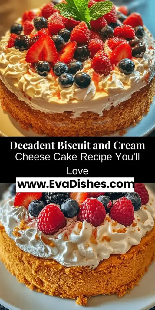 Treat yourself to a delicious Biscuit and Cream Cheese Cake, where buttery shortbread meets a rich, creamy filling. Perfect for any celebration or a sweet craving, this dessert will impress your guests with its elegant look and delightful flavors. Follow our easy step-by-step guide to create this indulgent delight and learn how to select the best ingredients for a perfect result. Get ready to wow your taste buds! #BiscuitCake #CreamCheese #DessertLovers #Baking #SweetTreats