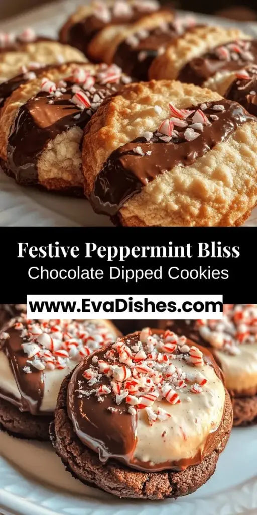 Experience the joy of the holiday season with Peppermint Bliss Chocolate Dipped Cookies—an irresistible treat that perfectly combines soft, chewy peppermint cookies with a rich chocolate dip and a festive candy cane crunch. These delicious cookies not only tantalize your taste buds but also create lasting memories shared with family and friends. Perfect for gatherings or gifting, get ready to fill your home with holiday cheer and delightful aromas. Happy baking!