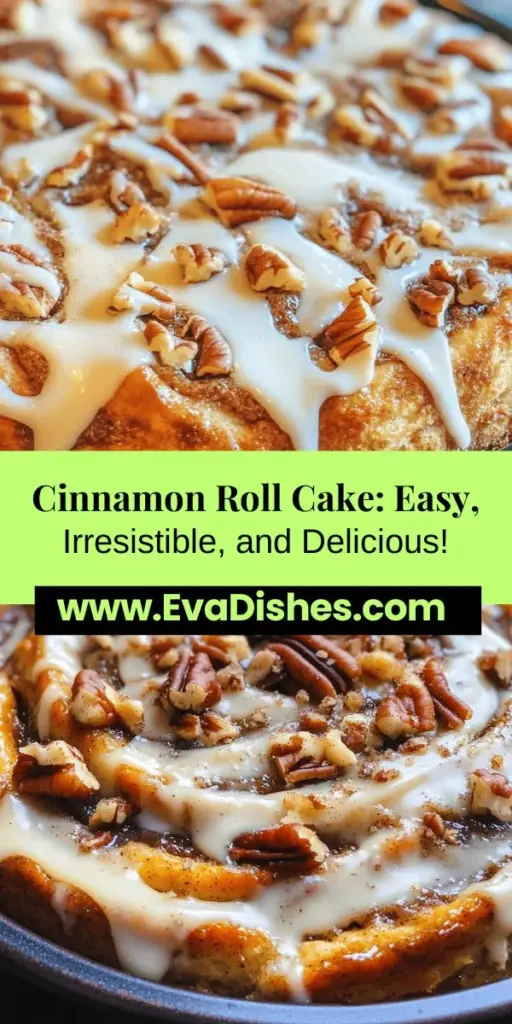 Indulge in a delicious twist on a classic with the Swirly Cinnamon Roll Cake Delight! This easy-to-make cake combines the comforting flavors of cinnamon rolls with the fluffiness of cake, making it perfect for any occasion. Enjoy it warm for breakfast, as a sweet snack, or for dessert, topped with luscious icing. Discover the simple steps to create this delightful treat and explore variations to enhance your baking adventures! #CinnamonRollCake #Baking #Dessert #Brunch #SweetTreats #RecipeIdeas #ComfortFood