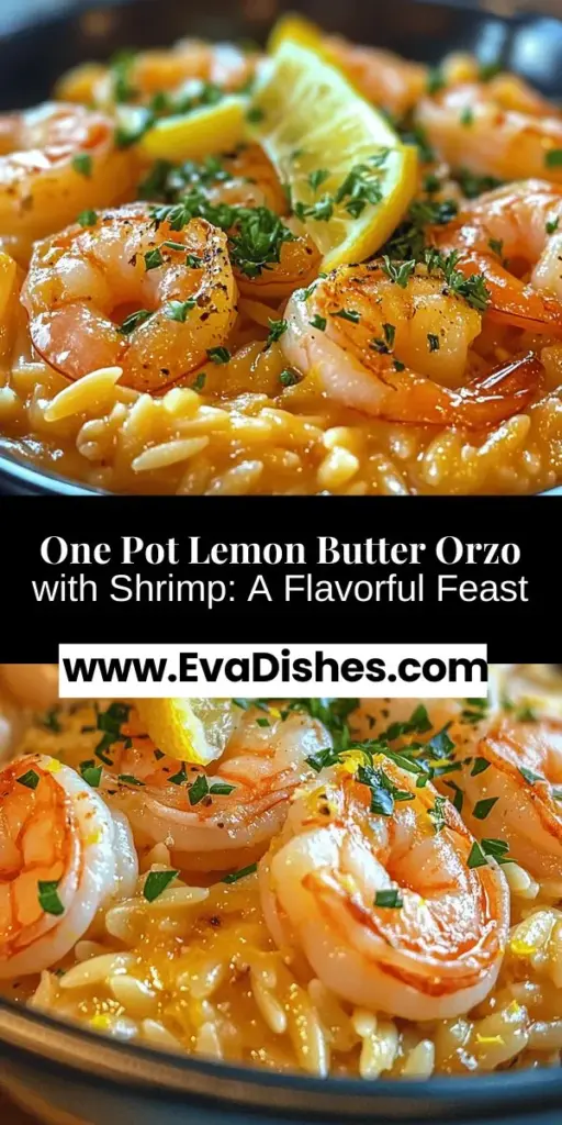 Discover the delightful flavors of One Pot Lemon Butter Orzo with Shrimp, a dish that combines the freshness of seafood with creamy orzo in a zesty, buttery sauce. Perfect for busy nights, this one-pot meal provides a gourmet experience without the hassle. With succulent shrimp, aromatic garlic, and bright lemon, it’s not only quick to prepare but packed with nutritional benefits too. Impress your loved ones and enjoy gourmet cooking at home with this simple and satisfying recipe.