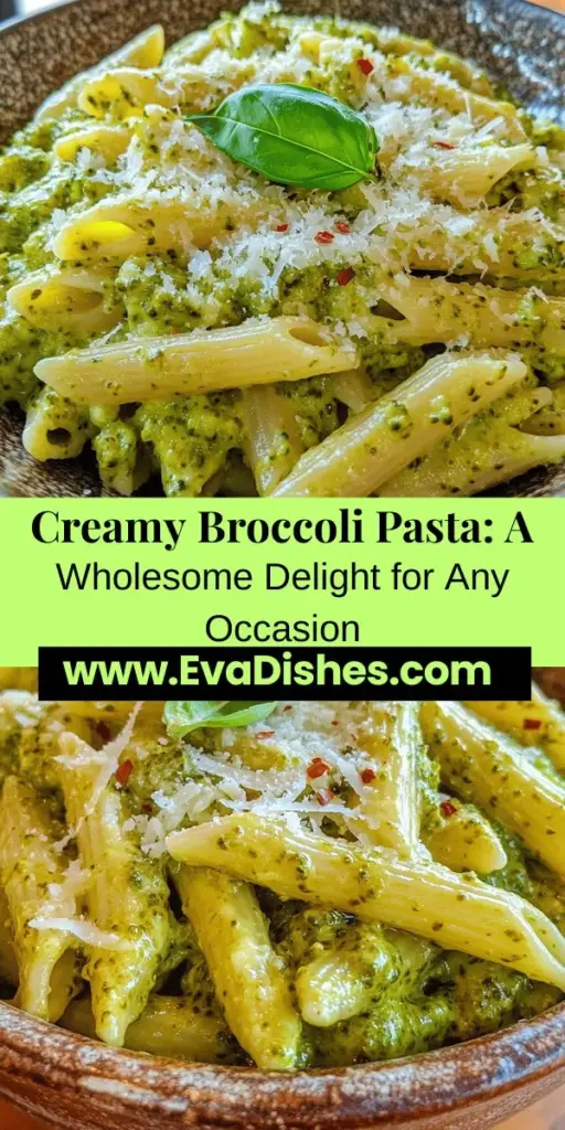 Elevate your mealtime with this Creamy Broccoli Pasta Delight that’s perfect for every occasion! This dish is not only nutritious but also incredibly versatile, catering to various dietary preferences. Made with fresh ingredients, it's quick to whip up and guaranteed to impress. Whether you stick to traditional flavors or explore delicious alternatives, this recipe is a comforting embrace on a plate. Try it for dinner tonight! #Pasta #Broccoli #ComfortFood #HealthyCooking #VeganRecipes #MealPrep #QuickMeals #DinnerIdeas