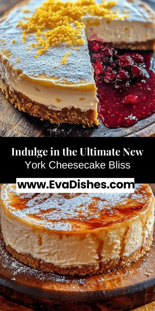 Indulge in the rich, creamy delight of New York Cheesecake, an iconic dessert that never fails to impress. With its buttery graham cracker crust and velvety filling, this cheesecake marries flavor and texture perfectly. Learn about its ancient origins, essential ingredients, and crafting techniques so you can create this decadent treat at home. Elevate your celebrations or enjoy it as an everyday indulgence! #NewYorkCheesecake #DessertLovers #BakingAtHome #CulinaryDelight