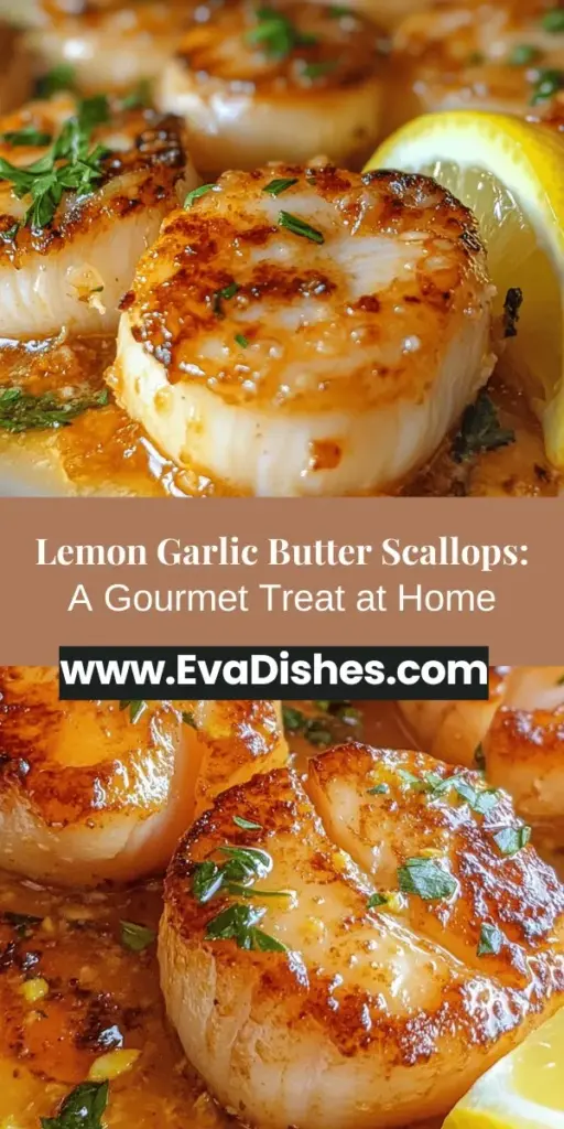 Elevate your dining experience with this easy and elegant Garlic Lemon Butter Seared Scallops recipe! Perfect for any occasion, these tender scallops are cooked to perfection with rich butter, zesty lemon, and fragrant garlic. Ideal for a cozy dinner or a festive gathering, this dish is not only delicious but also packed with nutrients. Impress your loved ones and discover the secrets of perfect scallops at home! #Scallops #SeafoodRecipe #GourmetCooking #DinnerIdeas #HealthyEating #CookingTips #SeafoodLovers