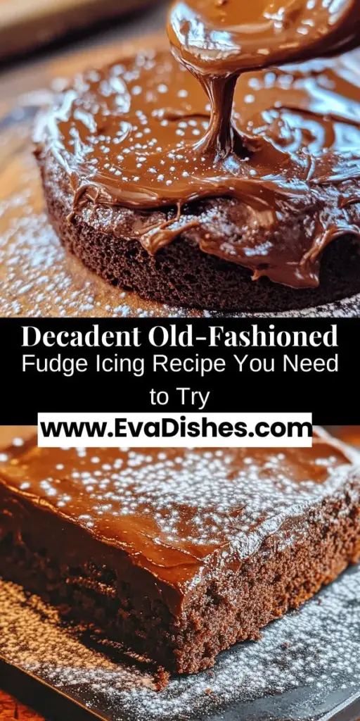 Discover the joy of making decadent old-fashioned fudge icing, a classic treat that brings nostalgia and rich chocolate goodness to your desserts. This creamy icing is perfect for topping cakes, brownies, or even as a dip for fruits. With simple ingredients like cocoa powder, whole milk, and butter, you can create a smooth and velvety texture that elevates any dessert to show-stopping status. Dive into the art of baking and impress your loved ones with this delightful icing recipe!