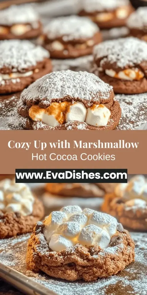 Indulge in the cozy flavors of Marshmallow-Surprise Hot Cocoa Cookies! These delightful treats combine rich chocolate dough with gooey marshmallows for a delicious surprise in every bite. Perfect for chilly nights and festive gatherings, their nostalgic taste will warm your heart. Easy to make and loved by all, this recipe is a must-have for your baking collection. Bake a batch today and share the joy! #Baking #Cookies #HotCocoa #Marshmallow #DessertRecipe #CozyEats #HolidayBaking