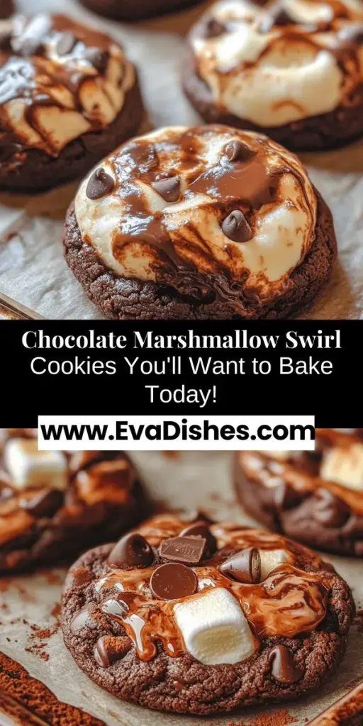 Dive into the delightful world of baking with Chocolate Marshmallow Swirl Cookies! These tasty treats blend rich chocolate and gooey marshmallows for a nostalgic treat perfect for any occasion. Whether you're an expert or a beginner, this simple recipe makes it easy to create cookies that warm the heart and satisfy your sweet tooth. Gather your ingredients and join in the baking fun! #Baking #ChocolateCookies #MarshmallowDelight #HomemadeTreats #SweetTooth #BakingAdventures