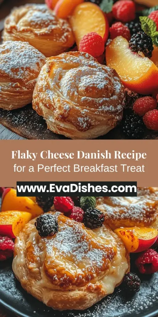 Start your day with a Flaky Delight: Easy Breakfast Cheese Danish that's sure to impress! This simple yet elegant pastry features a creamy cheese filling nestled between layers of buttery puff pastry. Perfect for breakfast or brunch, you can customize it with your favorite toppings. Enjoy the warm aroma as you bake these delicious treats, and elevate your mornings with a touch of indulgence. Try this recipe and delight in every flaky, cheesy bite! #Breakfast #CheeseDanish #Baking #Brunch #EasyRecipes #ComfortFood