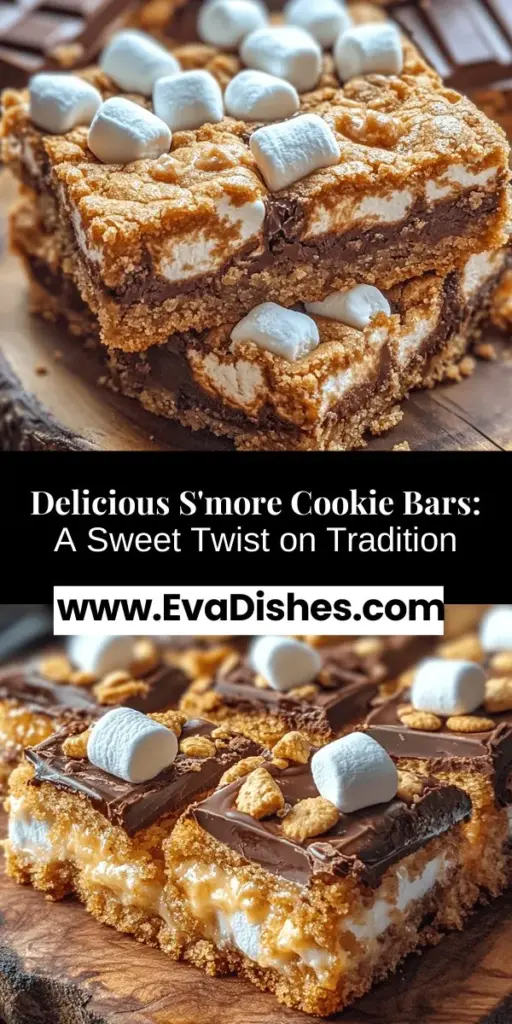 Indulge in the nostalgic flavors of summer with these delicious S'more Cookie Bars! Perfectly chewy, rich, and loaded with gooey marshmallows and chocolate, this easy recipe is a creative twist on the classic campfire treat. Ideal for BBQs, parties, or just a sweet craving. Follow our step-by-step guide to bake your own and delight friends and family. Treat yourself to a taste of summer anytime! #SmoreCookieBars #Baking #Desserts #SweetTreats #RecipeIdeas #Yummy