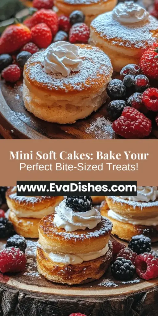 Discover the delightful world of heavenly mini soft cakes with our easy recipe! These bite-sized treats boast a light and airy texture, perfect for any occasion from festive parties to casual gatherings. Learn essential baking tips and ingredient insights to ensure your mini cakes turn out perfect every time. Ready to impress your friends and family? Dive into the sweetness today! #MiniSoftCakes #BakingJoy #DessertRecipes #SweetTreats #HomemadeDelights #BakingTips