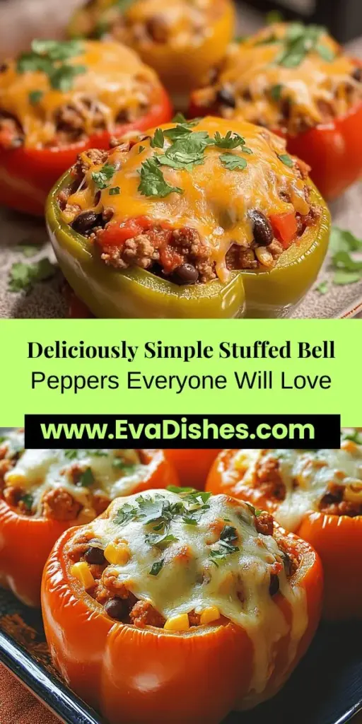 Discover the delightful world of stuffed bell peppers with this simple and savory recipe. Perfect for any occasion, these customizable peppers can be filled with a variety of ingredients like ground turkey, rice, black beans, and more. Packed with nutrients, they offer a healthy and hearty meal option for everyone. Whether you prefer a meaty filling or a vegetarian twist, this dish is easy to prepare and full of flavor. Enjoy colorful, nutritious meals that the whole family will love!