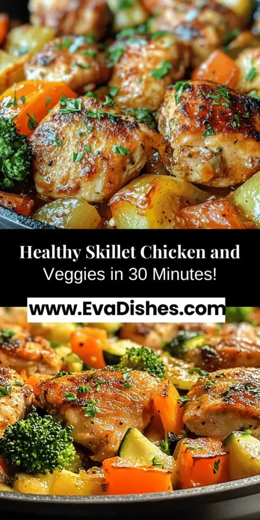 Discover a delicious and nutritious meal with this Skillet Superfood Chicken & Veggies recipe! Packed with lean chicken, vibrant bell peppers, zucchini, broccoli, and spinach, this quick dish is perfect for busy weeknights. Enjoy the benefits of superfoods while savoring the rich flavors of garlic, onion, and fresh lemon juice. Simple to make, it's a healthy delight your family will love! #Superfood #HealthyRecipes #MealPrep #SkilletCooking #QuickDinner #EatWell