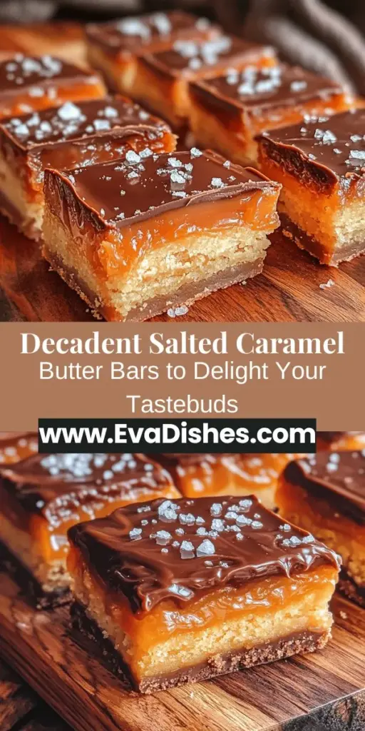 Indulge in the irresistible delight of salted caramel butter bars! This decadent dessert is a perfect blend of a buttery crust, rich salted caramel layer, and silky chocolate topping. Simple to make yet gourmet in taste, these bars will impress at any gathering. Share them with friends and family or savor them at home. Discover the joy of baking with this must-try recipe! #SaltedCaramel #Dessert #Baking #SweetTreats #Homemade #Foodie #Yummy #Indulgence