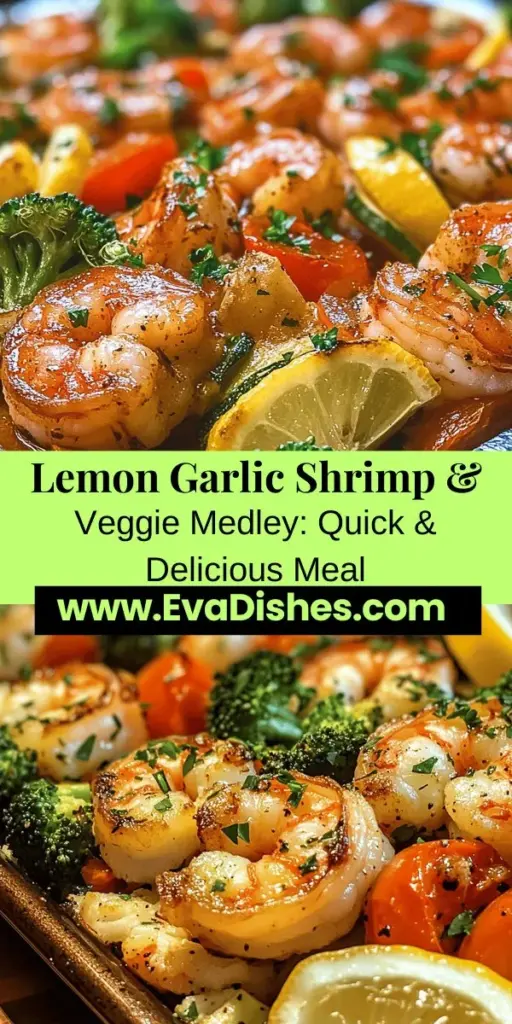 Discover a quick and healthy meal with Zesty Lemon Garlic Shrimp & Veggie Medley! This delicious dish combines succulent shrimp with vibrant vegetables, all infused with bright lemon and garlic flavors. Packed with protein and essential vitamins, it's perfect for any dining occasion. Try this easy recipe for a nutritious and flavorful addition to your meal plan! #ShrimpRecipe #HealthyEating #QuickMeals #SeafoodLovers #VegetableMedley #EasyDinner