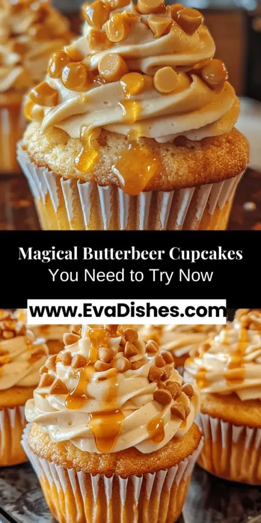 Bake up a little magic with these irresistible Butterbeer Cupcakes! Inspired by the enchanting drink from the Harry Potter universe, these delightful treats blend rich butterscotch flavors with creamy frosting, capturing the essence of Butterbeer in every bite. Perfect for themed parties, celebrations, or a cozy night in, these cupcakes are a must-try for any fan. Bring a taste of Diagon Alley to your kitchen today! #ButterbeerCupcakes #BakingMagic #HarryPotterTreats #DessertRecipe #Butterscotch