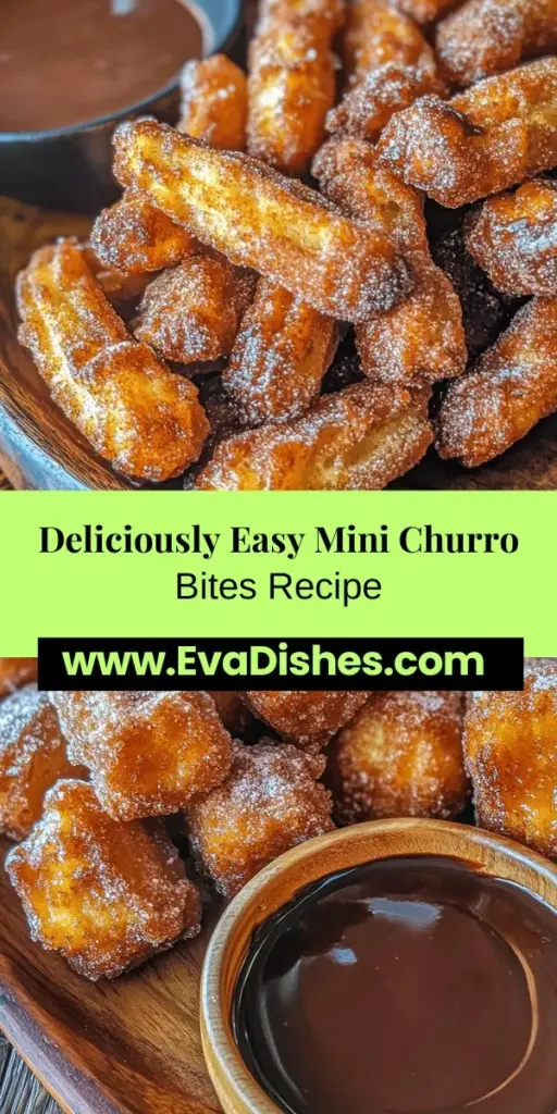 Indulge in the sweet delight of homemade mini churro bites! These crispy, fluffy treats pack all the classic churro flavor into bite-sized pieces, perfect for sharing or satisfying your sweet tooth without guilt. Customize them with delicious dipping sauces like chocolate or caramel for a fun twist. Easy to make, these churros are sure to impress at any gathering. Dive into the bliss of churro making today! #MiniChurros #ChurroBites #DessertIdeas #EasyRecipes #SweetTreats