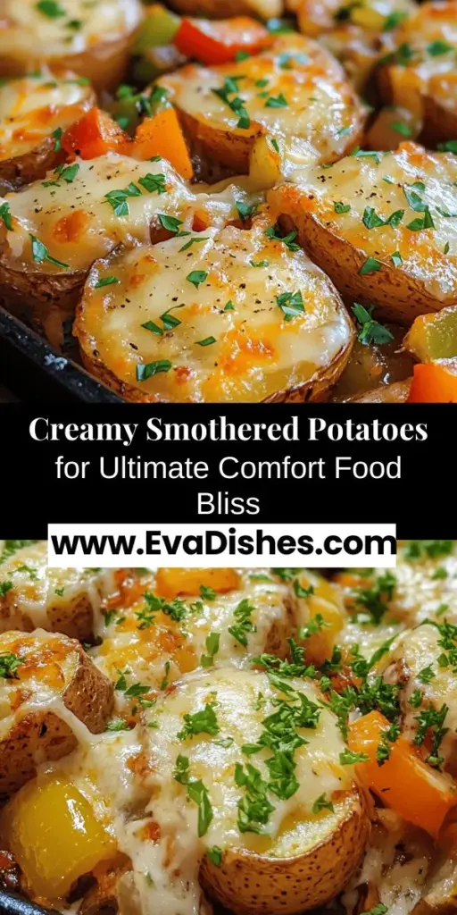 Indulge in the ultimate comfort food with Smothered Potatoes Delight! This creamy and flavorful dish combines baby red potatoes, sautéed vegetables, and a rich sauce to create a meal that warms the heart and satisfies the soul. Perfect as a side or a hearty main course, it’s easy to prepare with fresh ingredients. Elevate your dining experience and make unforgettable memories around the table! #ComfortFood #Potatoes #DeliciousRecipes #HomeCooking #CozyMeals