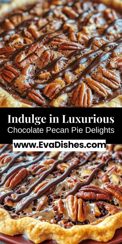 Discover the ultimate dessert experience with our decadent chocolate pecan pie recipe. This luxurious treat blends rich chocolate and crunchy pecans in a flaky crust, making it perfect for holidays or cozy gatherings. Whether you serve it warm or chilled, each slice offers a symphony of flavors that'll impress your guests. Don't miss out on this delightful baking adventure! #ChocolatePecanPie #DessertRecipe #Baking #IndulgentTreats #HolidayBaking #RecipeIdeas