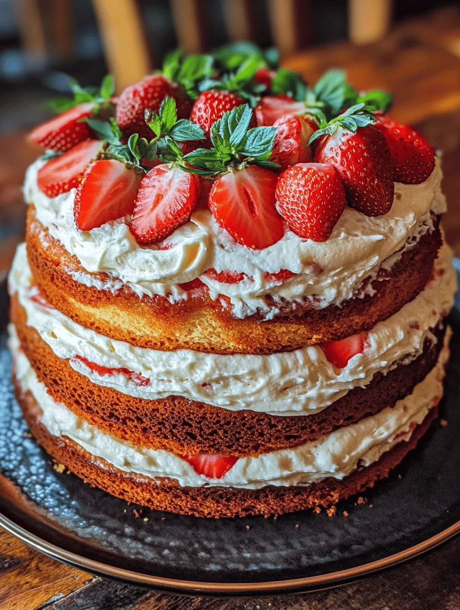 Layered cakes have an undeniable charm that makes them a staple for special occasions, celebrations, and family gatherings. Their towering presence, adorned with luscious frosting and vibrant fruits, captivates not only the eyes but also the taste buds. Among the variety of layered cakes, the strawberry layered cake stands out as a favorite for many, thanks to its delightful combination of fresh strawberries and creamy frosting. This particular recipe for the best strawberry layered cake elevates this classic dessert with a rich cream cheese frosting that perfectly complements the fruity flavors, making it a must-try for any aspiring baker.