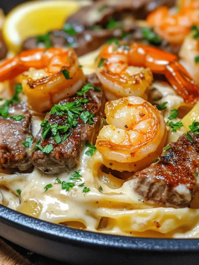 When it comes to indulgent comfort food, few dishes can compete with the rich, creamy goodness of a classic Alfredo pasta. But imagine elevating that experience by combining tender steak and succulent shrimp, creating a dish that tantalizes your taste buds and impresses anyone you serve it to. The Best Steak and Shrimp Alfredo Pasta Recipe is that culinary masterpiece—an exquisite blend of flavors and textures that makes it perfect for special occasions, romantic date nights, or even just a comforting family dinner.