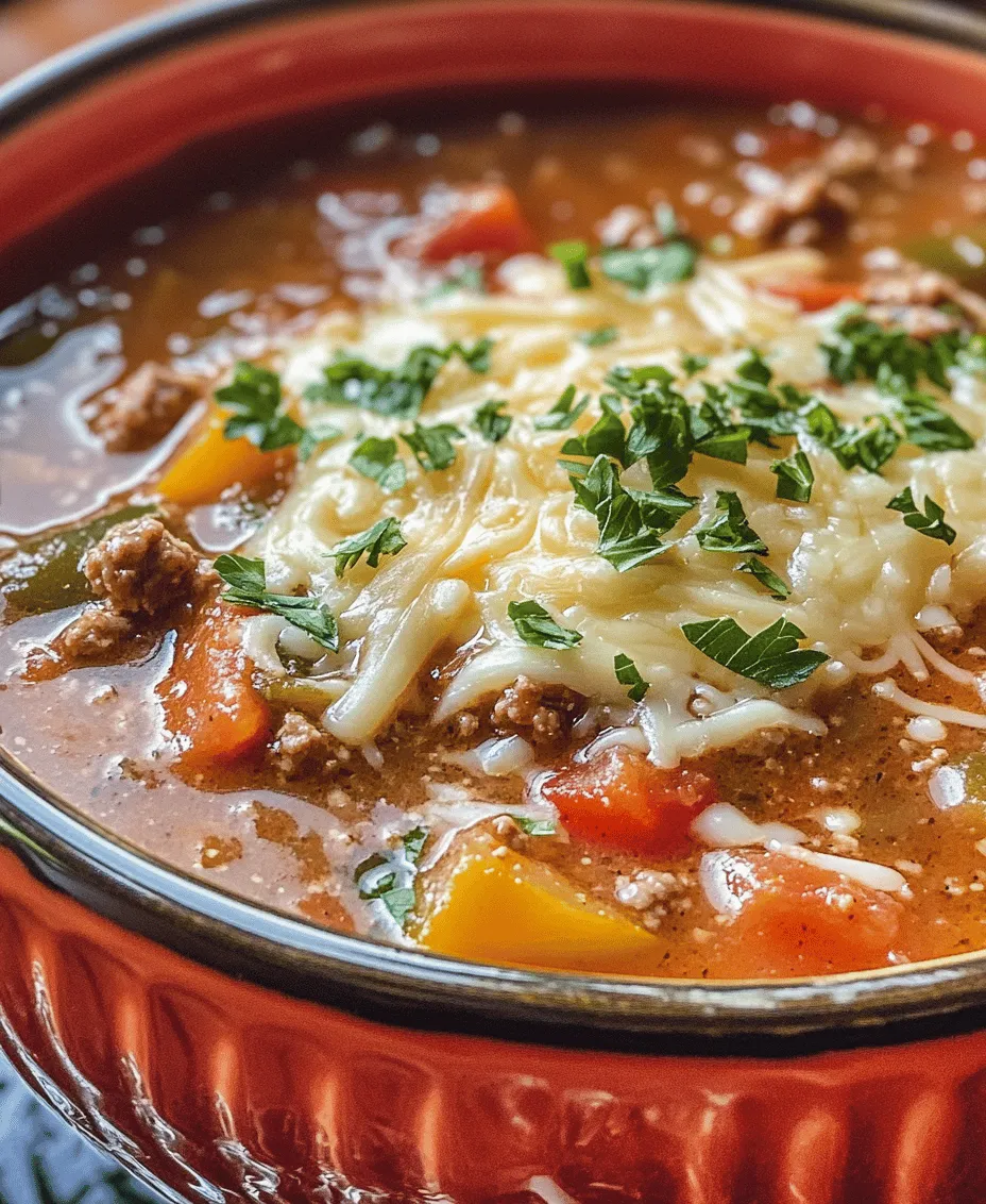 At its core, stuffed pepper soup is a celebration of wholesome ingredients. It combines a medley of vibrant vegetables, protein-rich meat, and hearty grains, making it an incredibly balanced meal. Bell peppers are the stars of the show, packed with essential vitamins such as A and C, antioxidants, and dietary fiber. The addition of ground beef or turkey offers a substantial source of protein, which is vital for muscle maintenance and repair. Moreover, the inclusion of rice not only adds texture but also serves as a source of complex carbohydrates, providing lasting energy throughout the day.